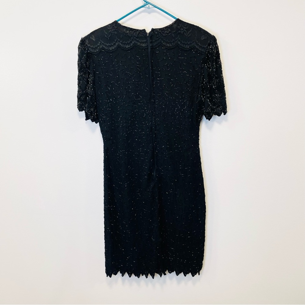 Laurence Kazar vintage 80s beaded black dress in women’s size medium - Picture 7 of 7